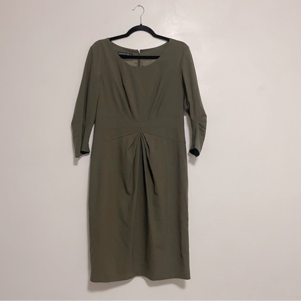 Lafayette 148 Virgin Wool Stretch Lined Pleated Dress - Size 8